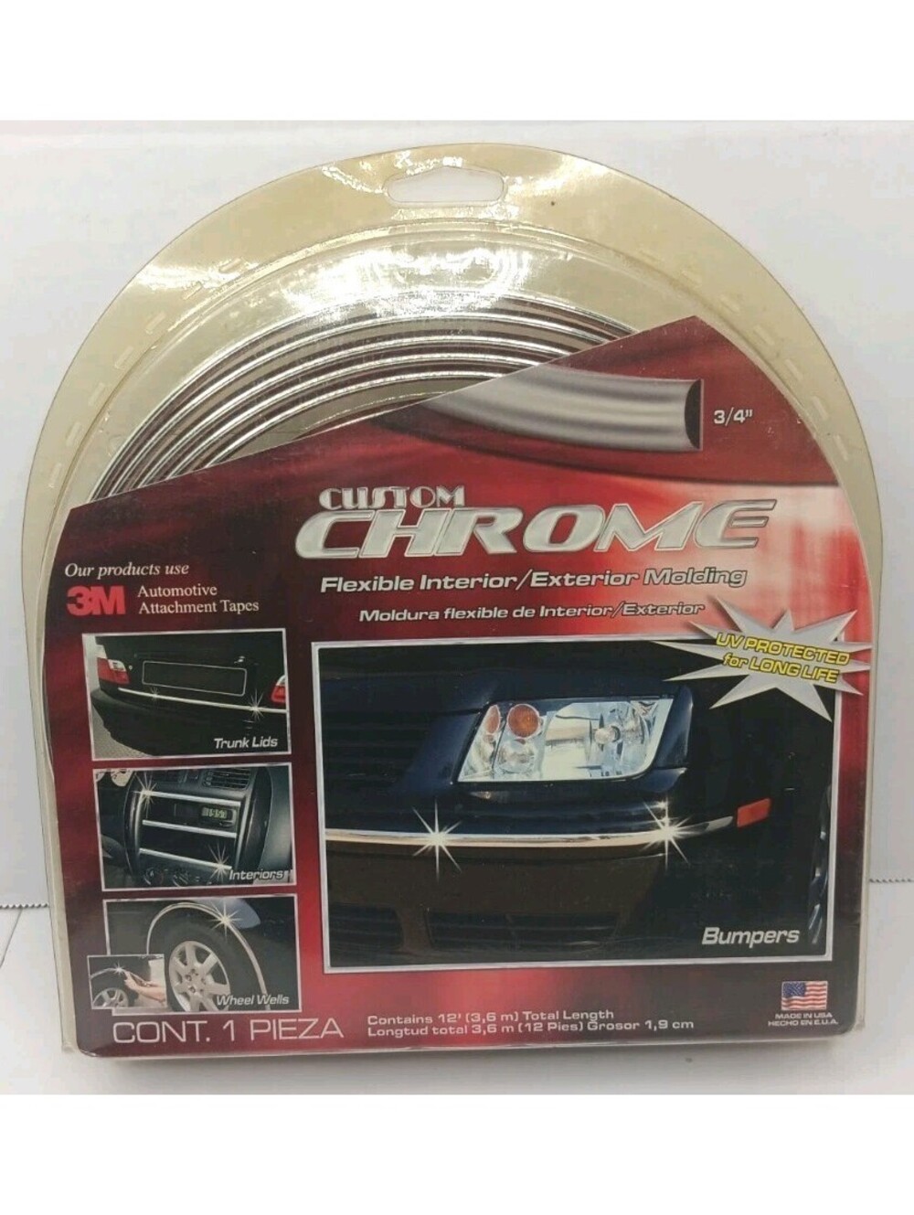 Cowles S37734 Custom Chrome Body Side Molding Trim 3/4" X 12'
